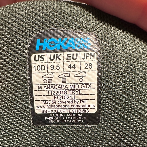 Mens HOKA Anacapa Mid GTX Hiking Boots/Sneakers - Picture 7 of 7